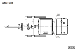 静電電圧計S-21型の外形図