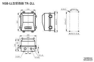 NSB-LL型 変換器TR-2LL型の外形図