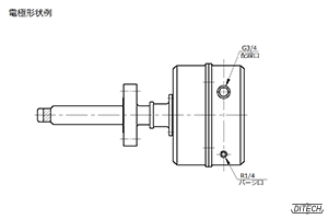 静電電圧計S-21型の外形図